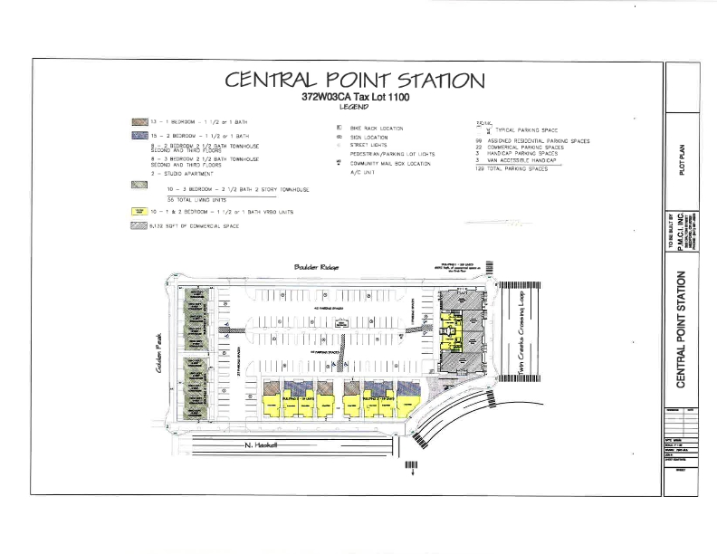Site Plan with Short-Term Rentals (in Yellow)