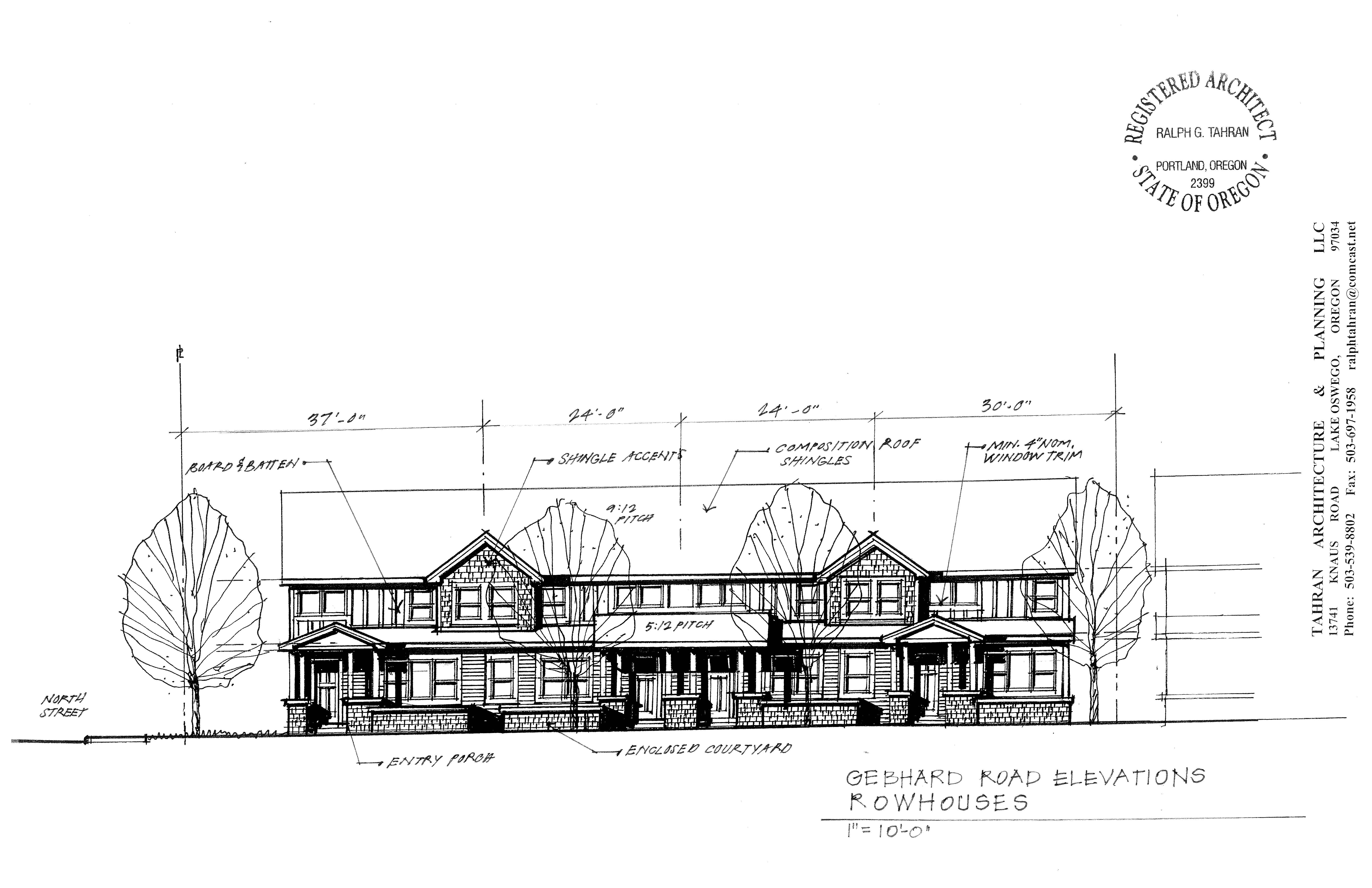 Rowhouse Elevations - Front