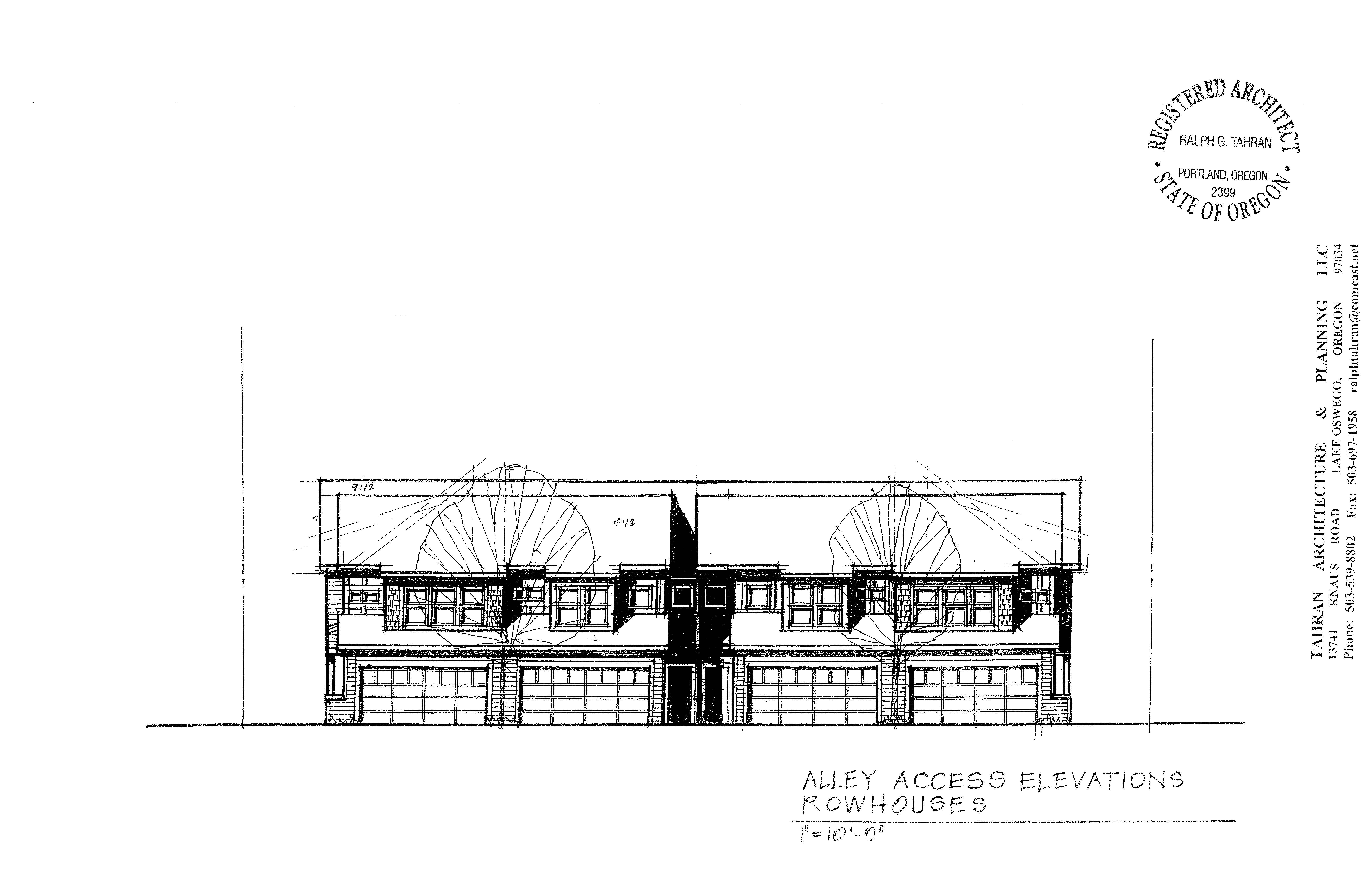 Rowhouse Elevations - Rear