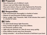 Fireworks Safety "Four BEs"
